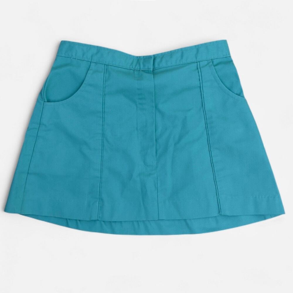 Court Vintage 90s Teal Mini Tennis Skirt with Pockets